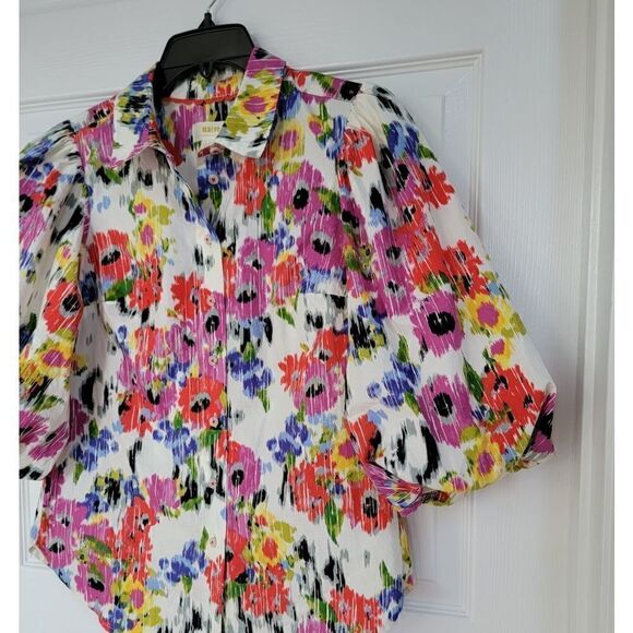 Anthropologie Rachael Floral Botton Shirt XS - Picture 6 of 11